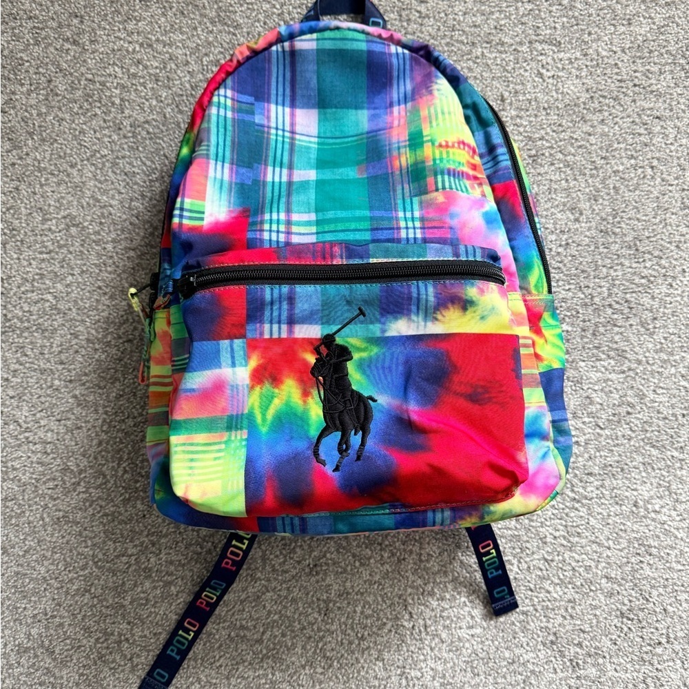 Ralph Lauren Multicolor Rainbow Plaid Backpack. Men’s/Women’s/Kids